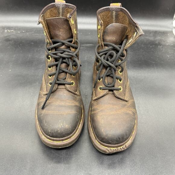 Dr Martens Crazy Horse Boots Mens Size 4 Distressed Leather 1460 Doc Martens - Picture 3 of 8